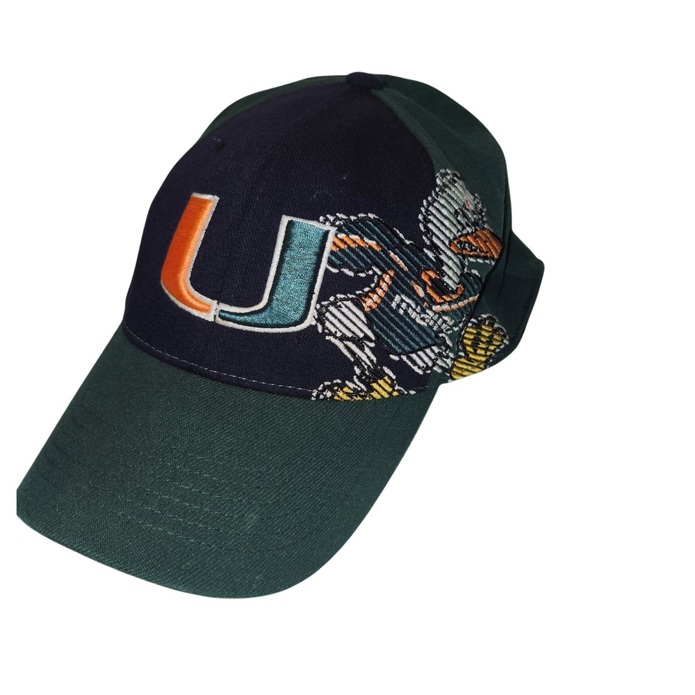 Top of the World‎ Miami Hurricanes U Embroidered Baseball Cap Green One Fit